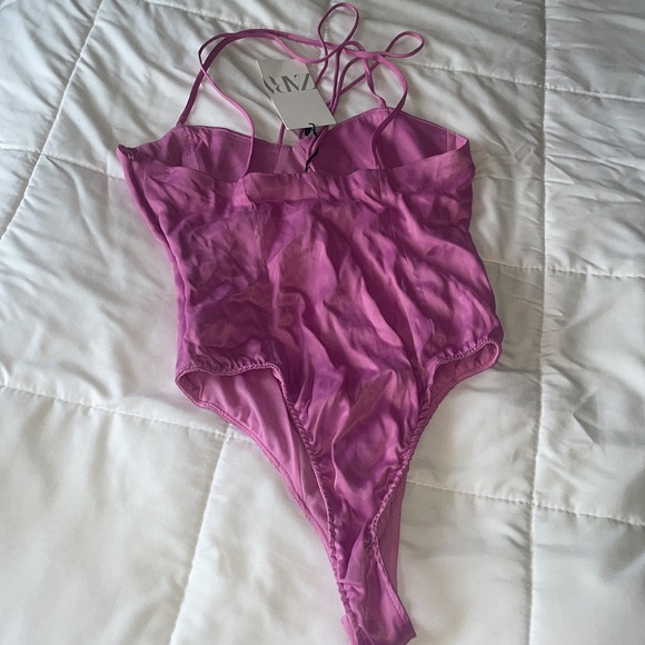 NWT Zara Strappy Satin Effect Body Suit - Picture 7 of 10